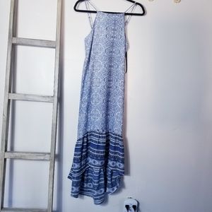 KNOX ROSE BLUE AND WHITE FLOWY DRESS WITH ADJUSTABLE STRAPS SIZE SMALL
